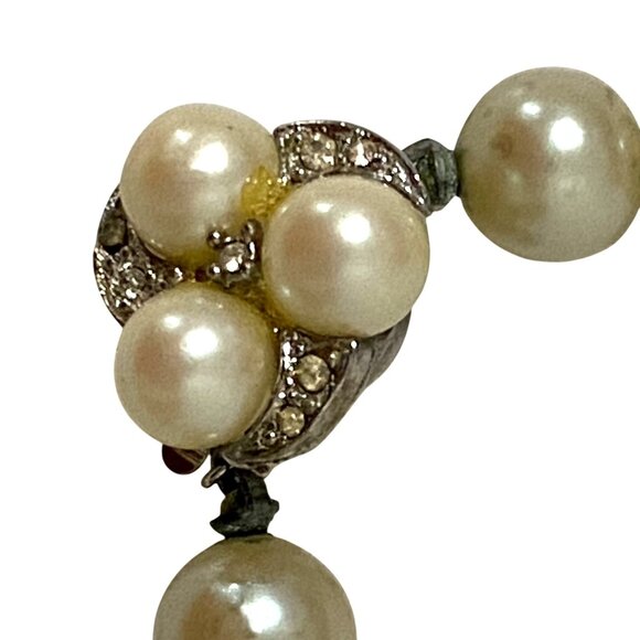 Vintage Faux Pearl Necklace 24" Mob Wife Classic Costume Fashion Jewelry Girly - Picture 3 of 6